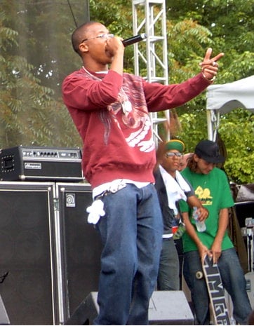 Lupe Fiasco performing at the Intonation Music Festival, 2006.