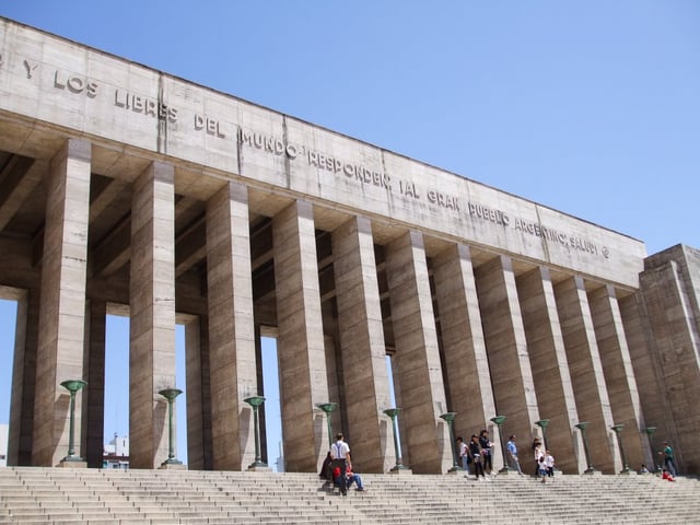 The Propylaeum (column gallery) of the National Argentine Flag Memorial