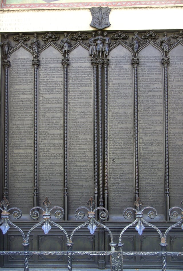The Ninety-five Theses (at the All Saints' Church, Wittenburg)