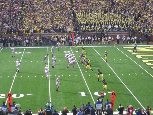 Michigan on offense against Ohio State during the 2011 game in Ann Arbor