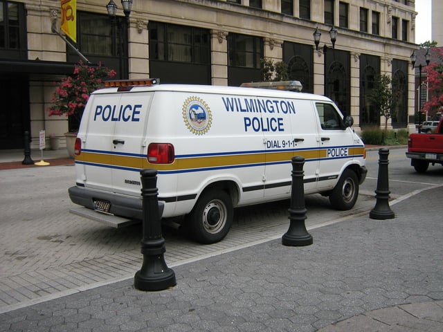 WPD paddywagon at Rodney Square