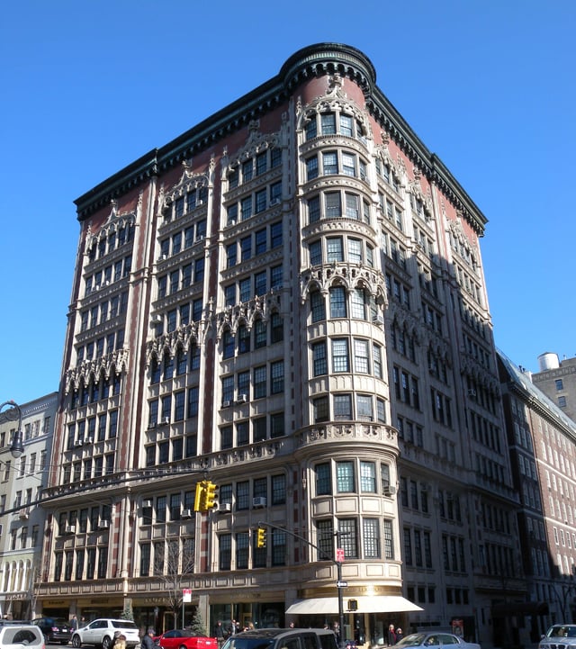 45 East 66th Street, a designated New York City landmark, as seen across Madison Avenue