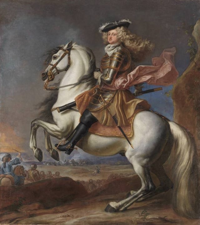 Equestrian portrait of Johann Wilhelm by Anthoni Schoonjans, 1702