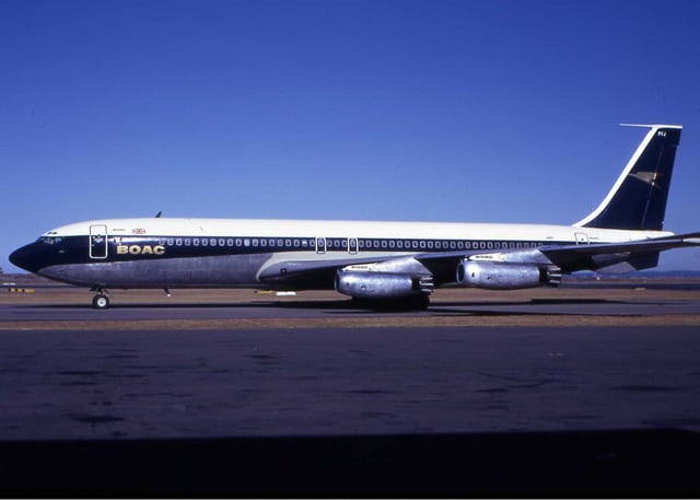 Conway-powered BOAC 707-436 at Sydney Airport in 1970