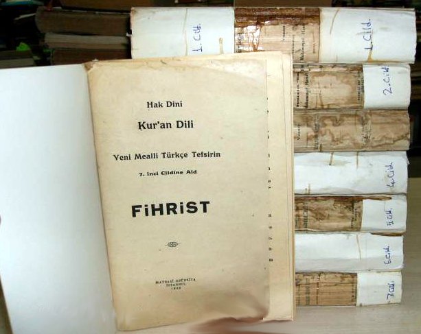 The original 1935 print of the first Quran in Turkish language, ordered by Atatürk