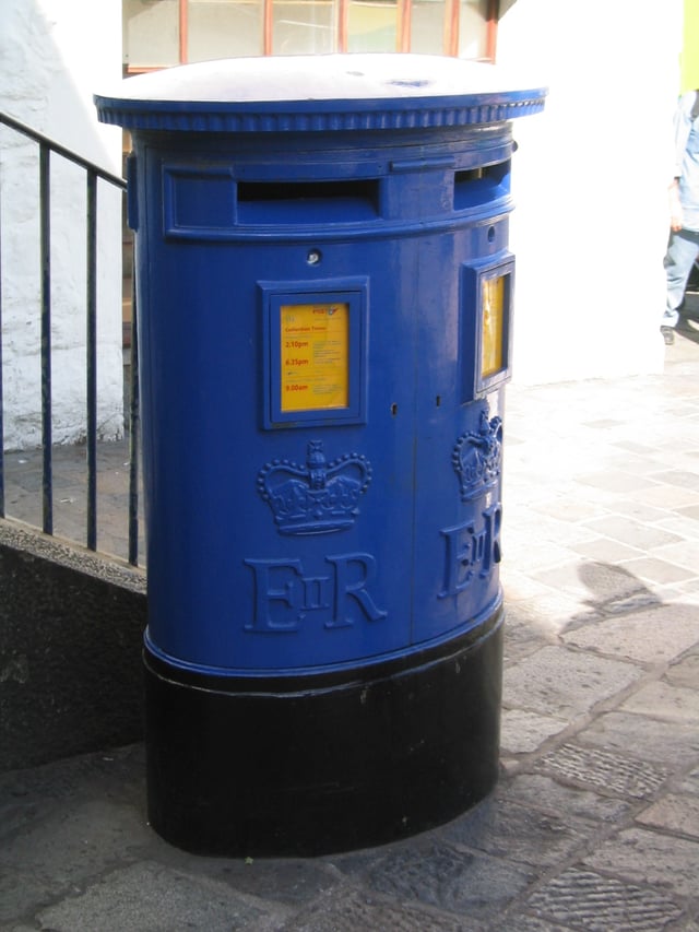 A Guernsey Post pillar box