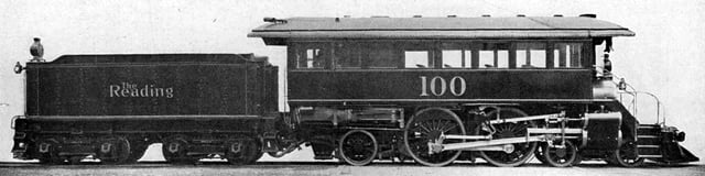A 4-4-2 inspection locomotive of the Philadelphia and Reading Railroad