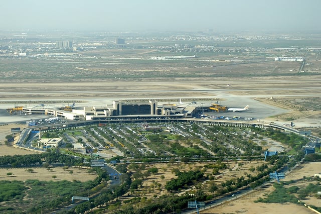 Karachi's Jinnah International Airport is the largest and busiest airport in Pakistan.