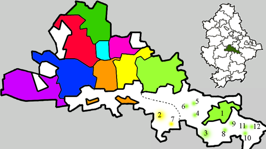 Raions of Donetsk on the territory of the Donetsk City Municipality:     Budyonny Raion  Voroshilov Raion  Kalinin Raion  Kiev Raion  Kirov Raion    Kuibyshev Raion  Lenin Raion  Petrovsky Raion  Proletarian Raion