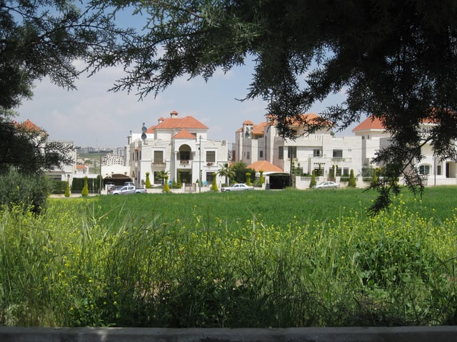 Spring in an affluent neighbourhood in the city