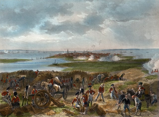 British troops besiege Charleston in 1780, by Alonzo Chappel