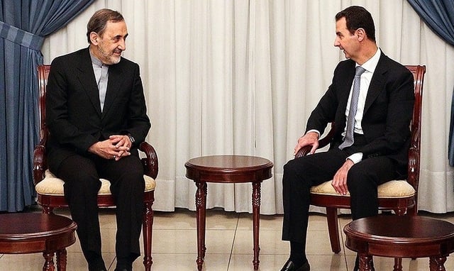 Bashar al-Assad meets with Iran's representative on Syrian affairs, Ali Akbar Velayati, 6 May 2016