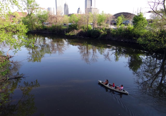 Canoeing on the St. Marys River.