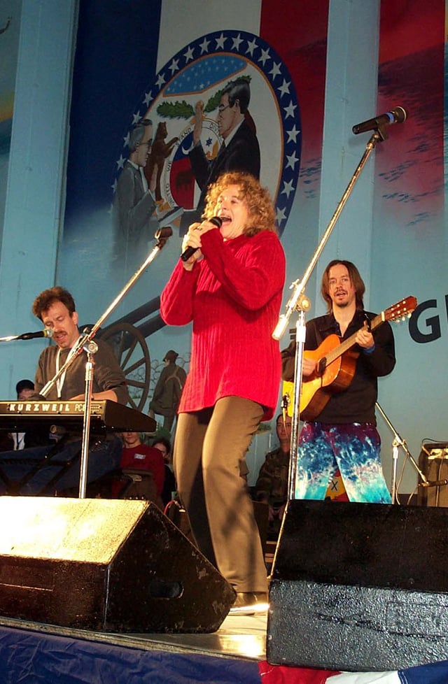 Carole King performing aboard USS Harry S. Truman in the Mediterranean in 2000
