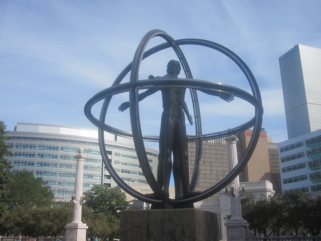 Columbus monument near the state capitol in Denver, Colorado