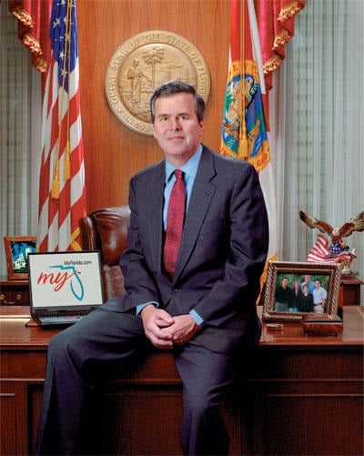 Official photo of Bush as Governor of Florida