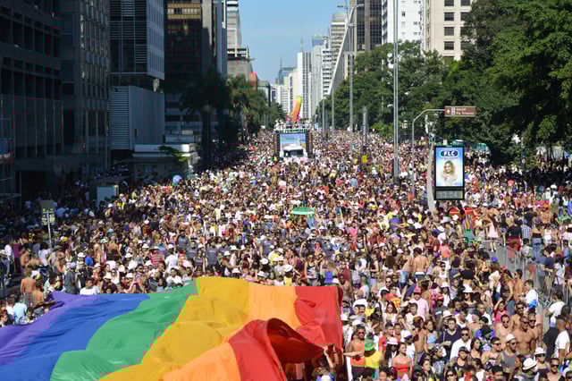 The 18th edition of the São Paulo Gay Pride Parade on 2014.