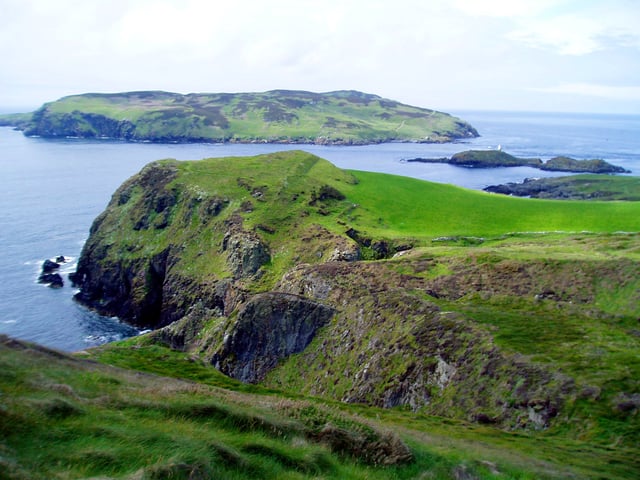 The Calf of Man seen from Cregneash