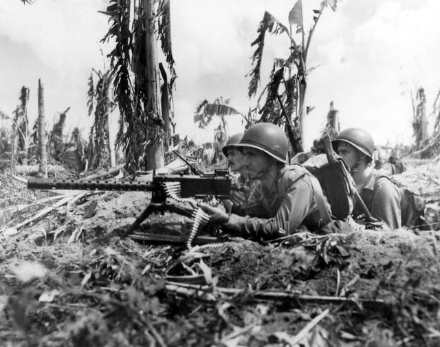 U.S. Marines during the liberation of Guam, July 1944