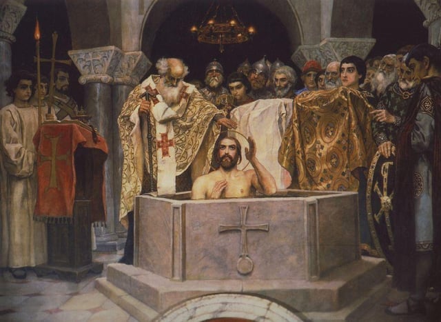 Baptism of Saint Prince Vladimir, by Viktor Vasnetsov, in the St Volodymyr's Cathedral