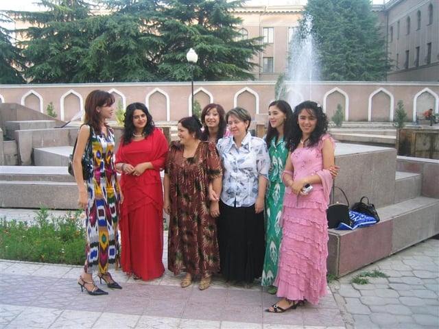 Group of Tajik women