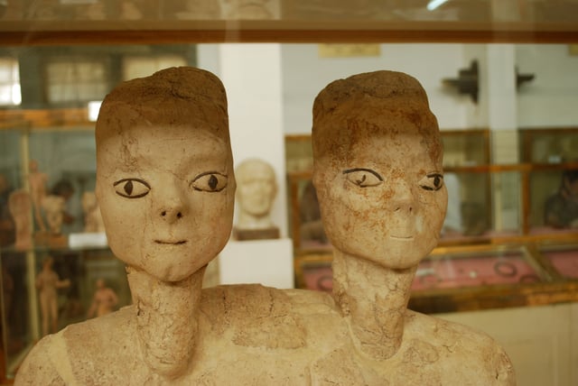 'Ain Ghazal Statues, found at 'Ain Ghazal in Jordan, are considered to be one of the earliest large-scale representations of the human form dating back to around 7250 BC.