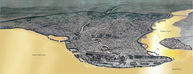 Constantinople was the largest and wealthiest city in Europe throughout the Late antiquity and almost the whole Middle Ages until the Fourth Crusade in 1204