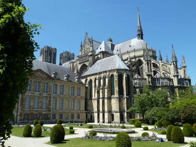 Notre-Dame de Reims is the Roman Catholic cathedral where the kings of France were crowned until 1825.