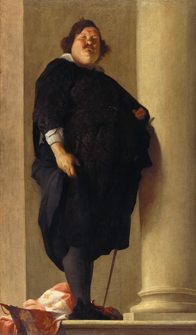 During the Middle Ages and the Renaissance obesity was often seen as a sign of wealth, and was relatively common among the elite: The Tuscan General Alessandro del Borro, attributed to Charles Mellin, 1645