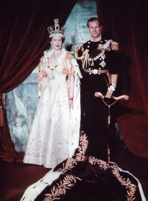 Elizabeth II and Prince Philip on Coronation Day, 1953