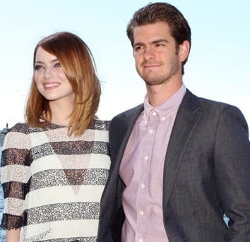 Stone with Andrew Garfield at The Amazing Spider-Man 2 premiere in Sydney, 2014