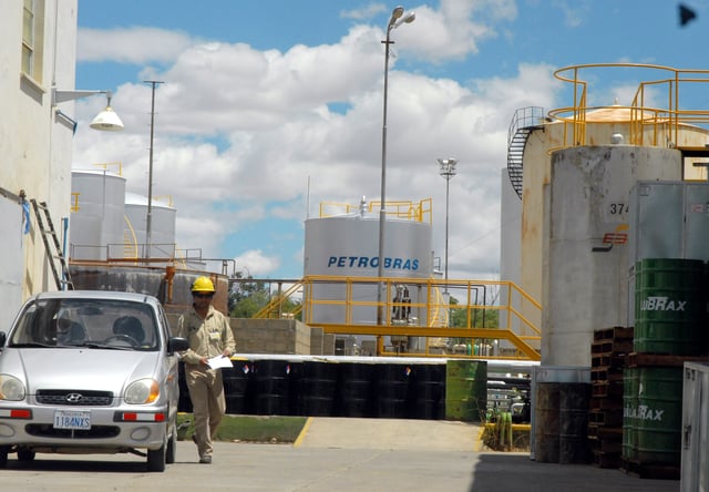 Refinery of Brazilian state-owned Petrobras in Cochabamba, Bolivia