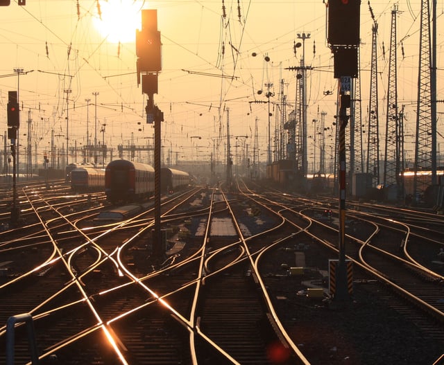 Large stations may have hundreds of normal and double switches (Frankfurt am Main Central Station).