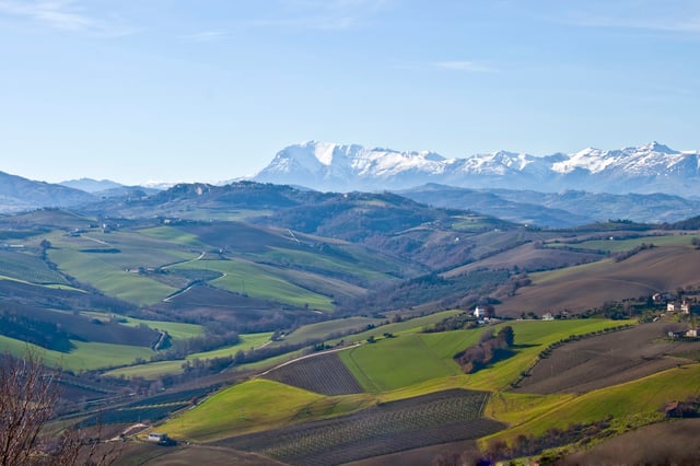 Appennine landscape in Marche.