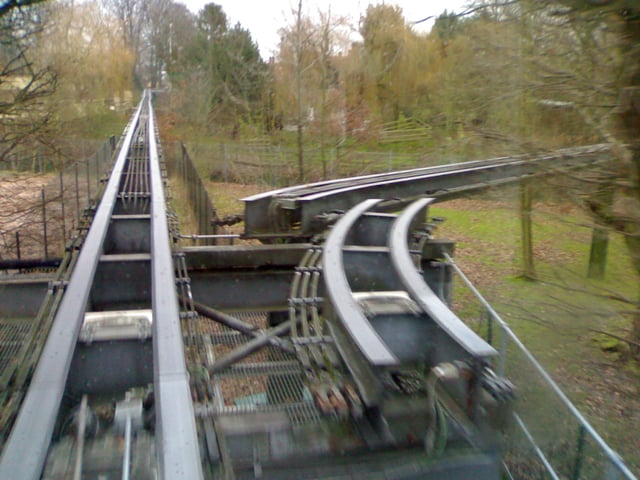 Substitution track switch for rail at Chester Zoo