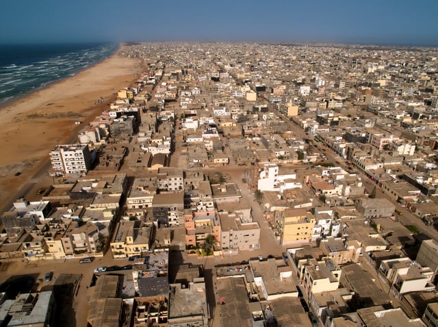 Aerial view of Yoff Commune, Dakar
