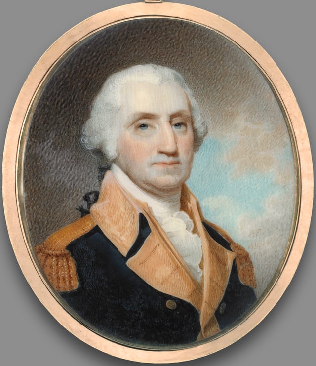 Miniature Portrait of Washington by Robert Field (1800).