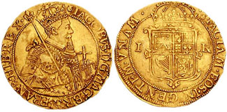 Scottish gold coin from 1609