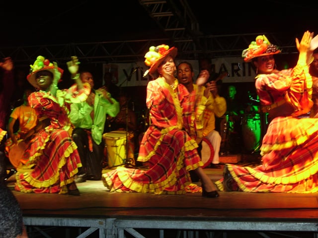 Martinique dancers in traditional dress