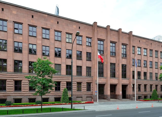 Ministry of Foreign Affairs located in Warsaw