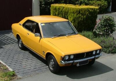 A 1973 Mitsubishi Galant, the basis for the company's first captive import deal with Chrysler.