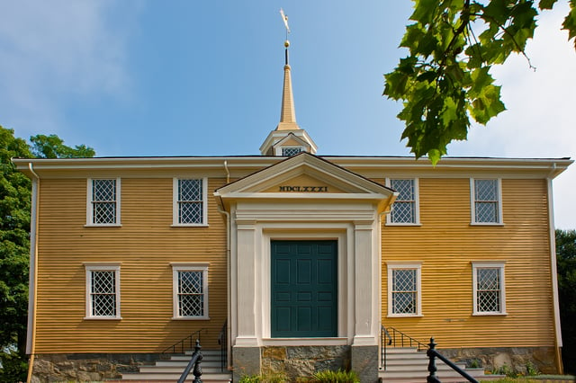 Built in 1681, the Old Ship Church in Hingham is the oldest church in America in continuous ecclesiastical use. Massachusetts has since become one of the most irreligious states in the U.S.