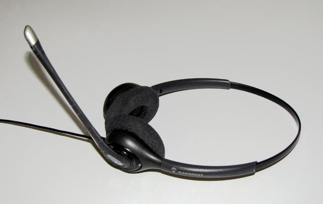 A typical example of a headset used for voice chats