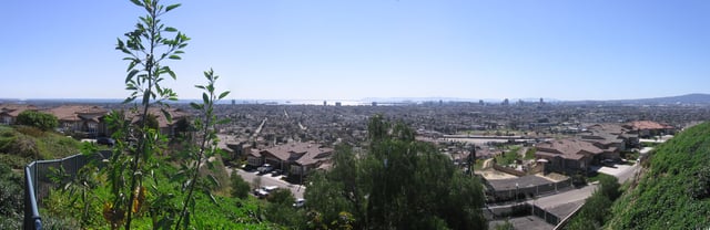 View of Long Beach from Skyline Drive on Signal Hill.