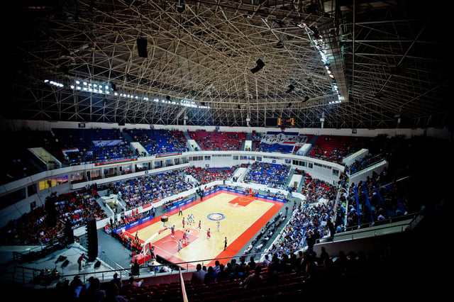 Basket-Hall Krasnodar, home of PBC Lokomotiv Kuban, during a VTB United League game