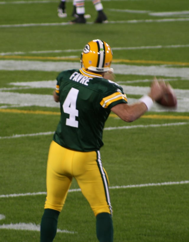 Packers great Brett Favre played for 16 years in Green Bay. He had his #4 jersey retired by the Packers in 2015.