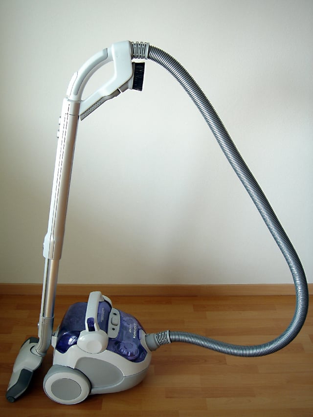 An Electrolux canister vacuum cleaner