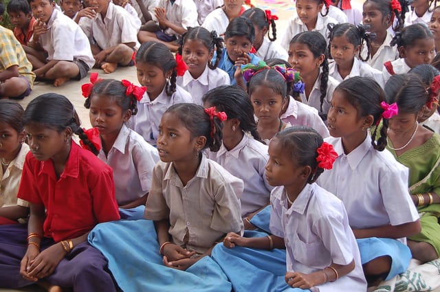 School children in Chhattisgarh