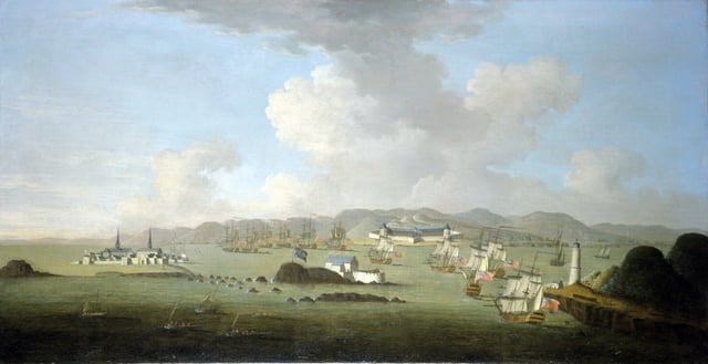 New England's Siege of Louisbourg (1745) by Peter Monamy