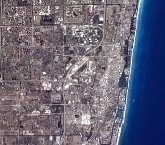 Boca Raton, seen from the International Space Station.